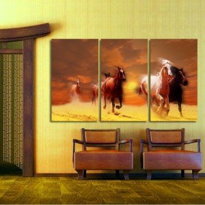 tryptyk w galopie - Obrazy konie