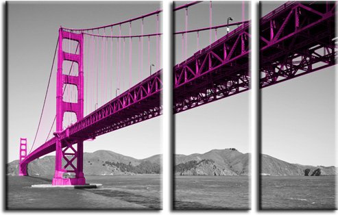 obraz tryptyk Golden Gate