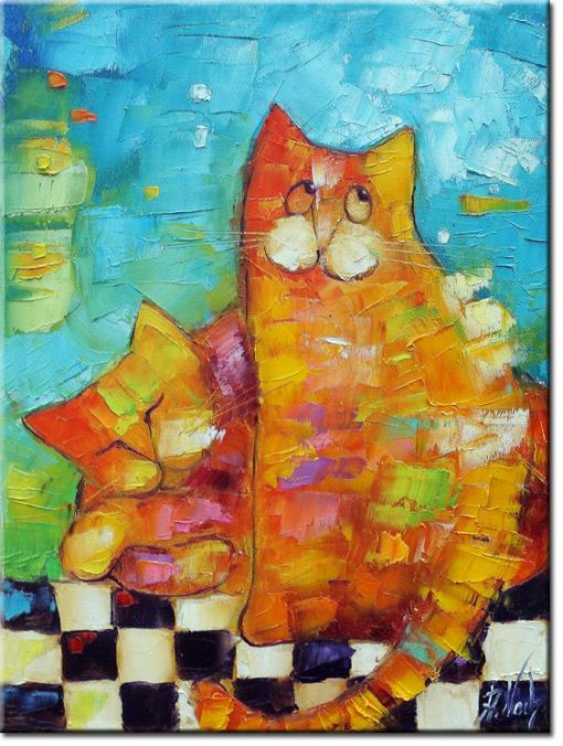 obraz jak malowany z kotami