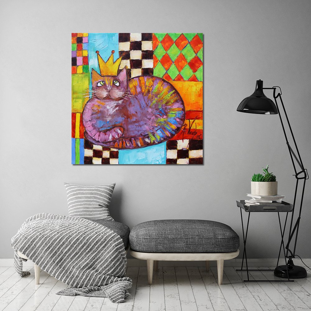 obraz jak malowany z królem kotem