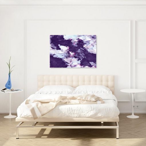 Fioletowy obraz do sypialni