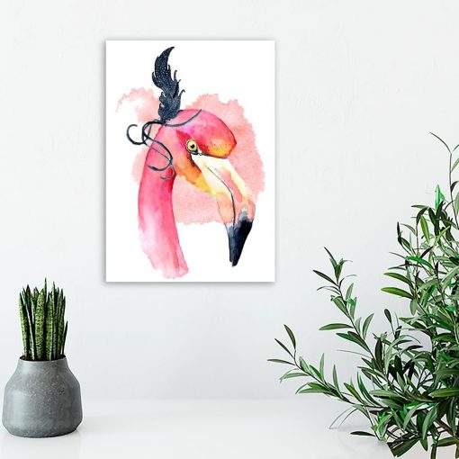 obraz z flamingiem
