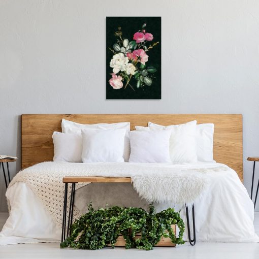 Obraz z motywem bukietu róż do sypialni