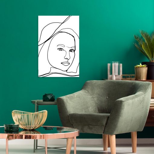 Artystyczny obraz z kobietą do salonu