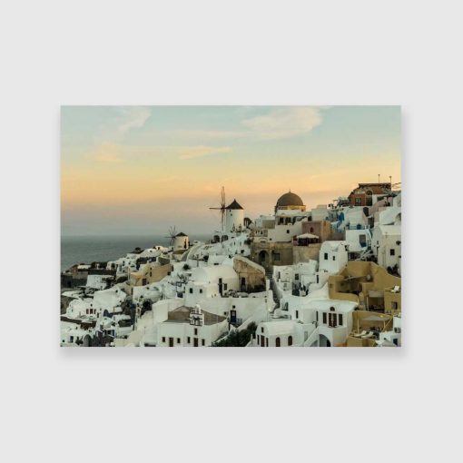 Obraz z grecką wyspą Santorini na prezent
