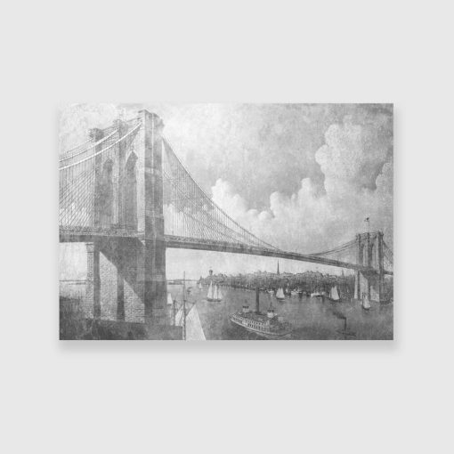 Obraz w szarościach Brooklyn Bridge