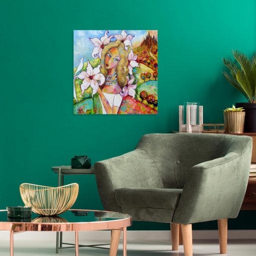Obraz z motywem kwiatów - magnolii