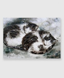 Kopia obrazu z dwoma kotami