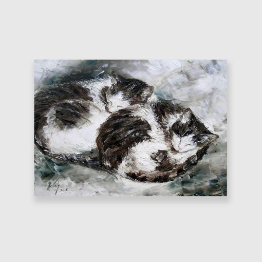 Kopia obrazu z dwoma kotami