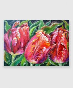 Replika obrazu z tulipanami