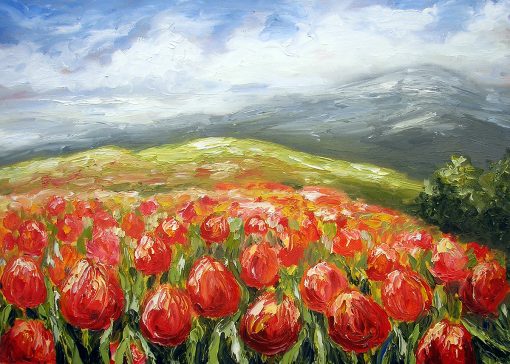 Replika obrazu Anny Wach - tulipany