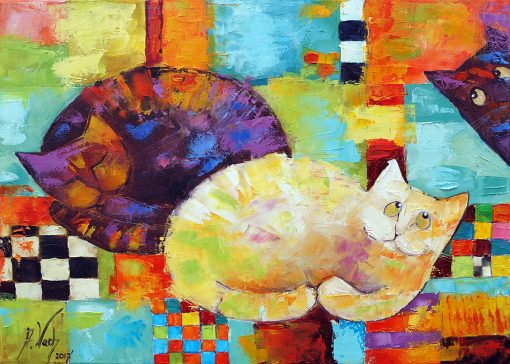 Obraz Anny Wach z kotami