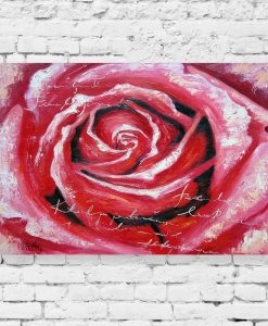 Obraz z motywem czerwonej róży