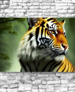Obraz na ścianę - Tygrys w Egzotycznej Dżungli: Siła i Urok Natury